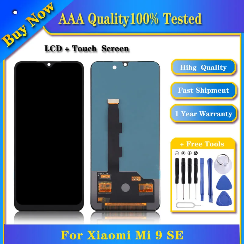 

100% Tested TFT LCD Screen for Xiaomi Mi 9 SE with Digitizer Full Assembly, Not Supporting Fingerprint Identification