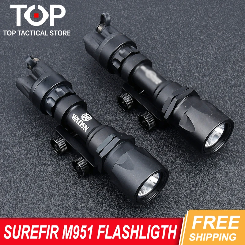 

Airsoft Surefir Tactical M951 LED WADSN Mark Flashlight Metal Scout Light Hunting M600 Weapon Lamp Fit 20mm Picatinny Rail