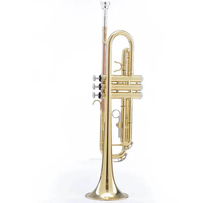 

French Lekasmann Trumpet B Flat Brass Silver/Gold plated phosphor copper Professional Trumpet Musical Instruments with Leather