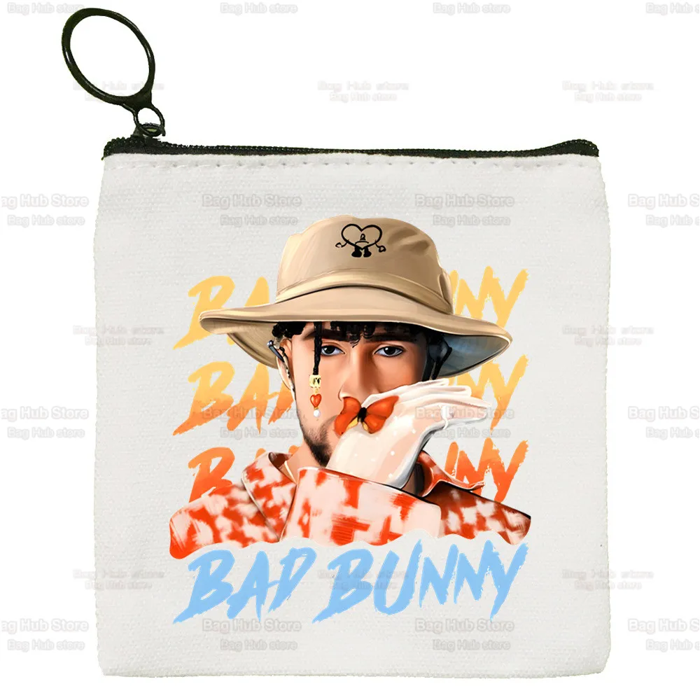 Un Verano Sin Ti Coin Purse Female Mini Canvas Art Bad Bunny Cute Key Case Aesthetic Coin Purse Singer Charms Student Wallet
