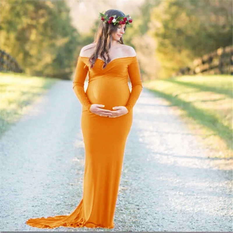 

Maxi Women Dress Photography Props Maternity Dress Vestidos Long Pregnant Dresses Pregnancy Dress Photo Shoot Woman Clothes