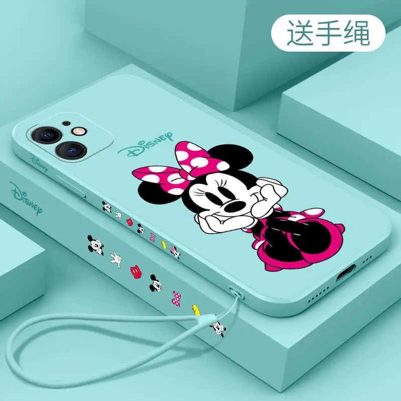 

Disney Cartoon Mickey Minnie Phone Case For iPhone 14 13 13Pro 12 mini 12Pro 11 Pro X MAX XR 8 Plus Couples All Inclusive Cover