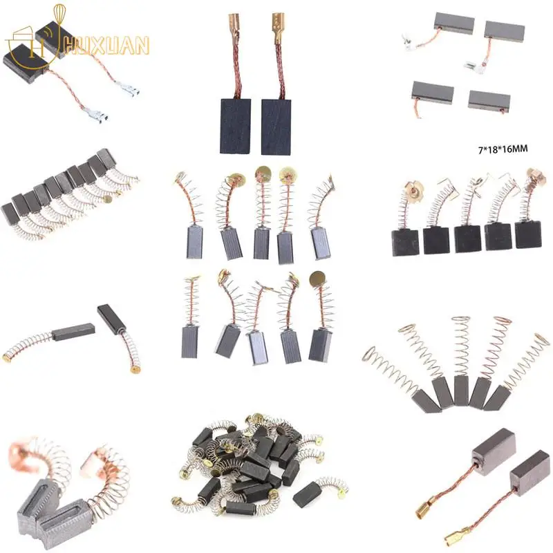 1/2/4/5/10/20pcs Power Tool Carbon Brush Electric Hammer Angle Grinder Graphite Brush Replacement 30styles 