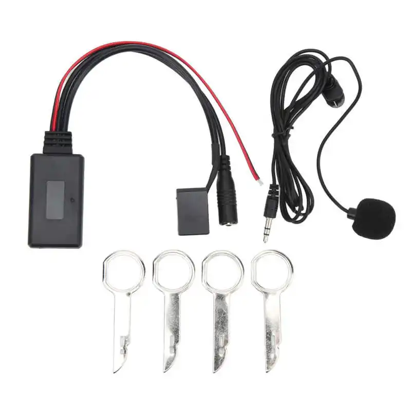 

Car Bluetooth Module Radio Audio Aux Cable Adapter Clear with Micphone for Car
