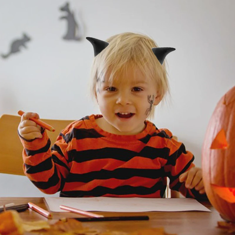 Черные шпильки для волос с дьяволом девочек повязка на голову головной убор