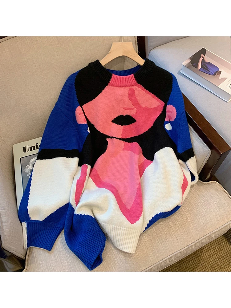 Women Office Lady Sweater Vintage Korean Style Girl Knitted 2022 Fall Fashion Casual Pullover Clothes Ladies Streetwear Harajuku