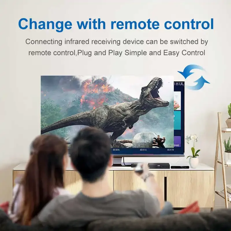 Фото 4K HDMI-совместимый переключатель, 5-портовые HDMI-совместимые переключатели с ИК-пультом дистанционного управления для Xbox PS4, DVD, HDTV, ПК, ноутбука, ТВ №5