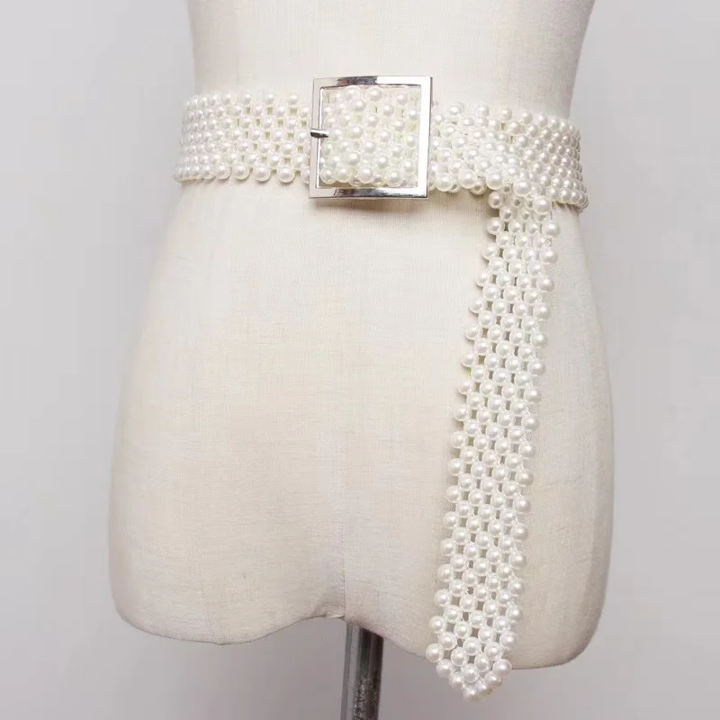 Ladies Waist Seal New Pearl Waist Chain Jewelry Elegant Dress Handmade Beaded Belt Imitation Pearl Body Chain Accessories