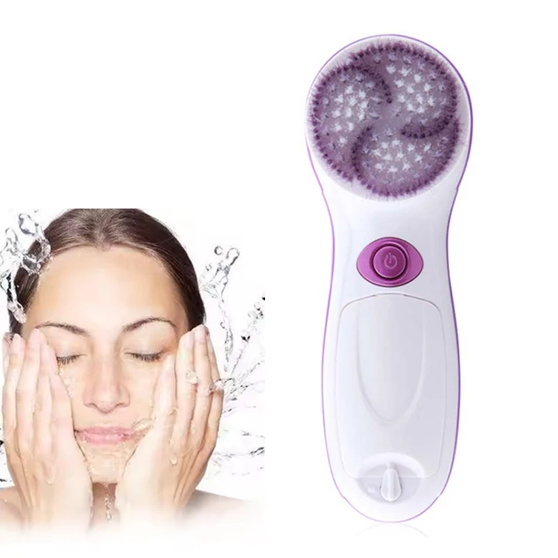 Портативная Электрическая Вращающаяся Щетка Для Лица 5-в-1 На Батарейках Чистки С