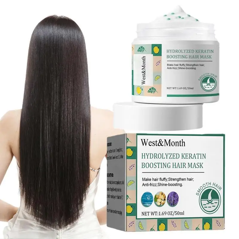 

Keratin Hair Booster 50ml Hair Masque For Dry Damaged Hair Smoothing Deep Conditioning Hydrolyzed Keratin Hair Smooth Masque