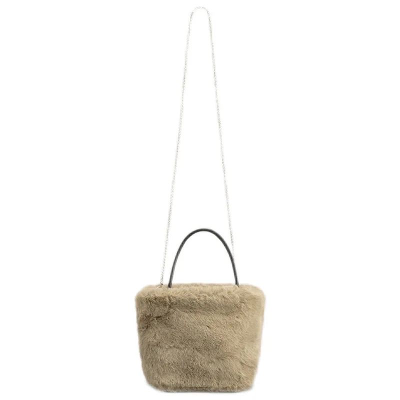 

2023 New Fashion Bucket Chain Bag Simple Pearl Drawstring Strap Shoulder Handbag For Women Famous Brand Designer Satchels Cc