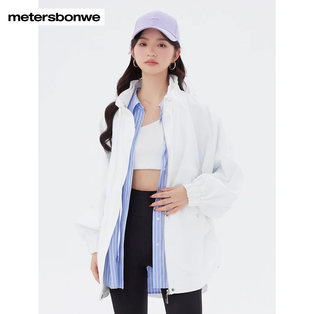 Куртка Metersbonwe женская, Свободный Топ в Корейском стиле, с воротником-стойкой, уникальный дизайн, повседневный стиль, брендовая одежда, весна-осень