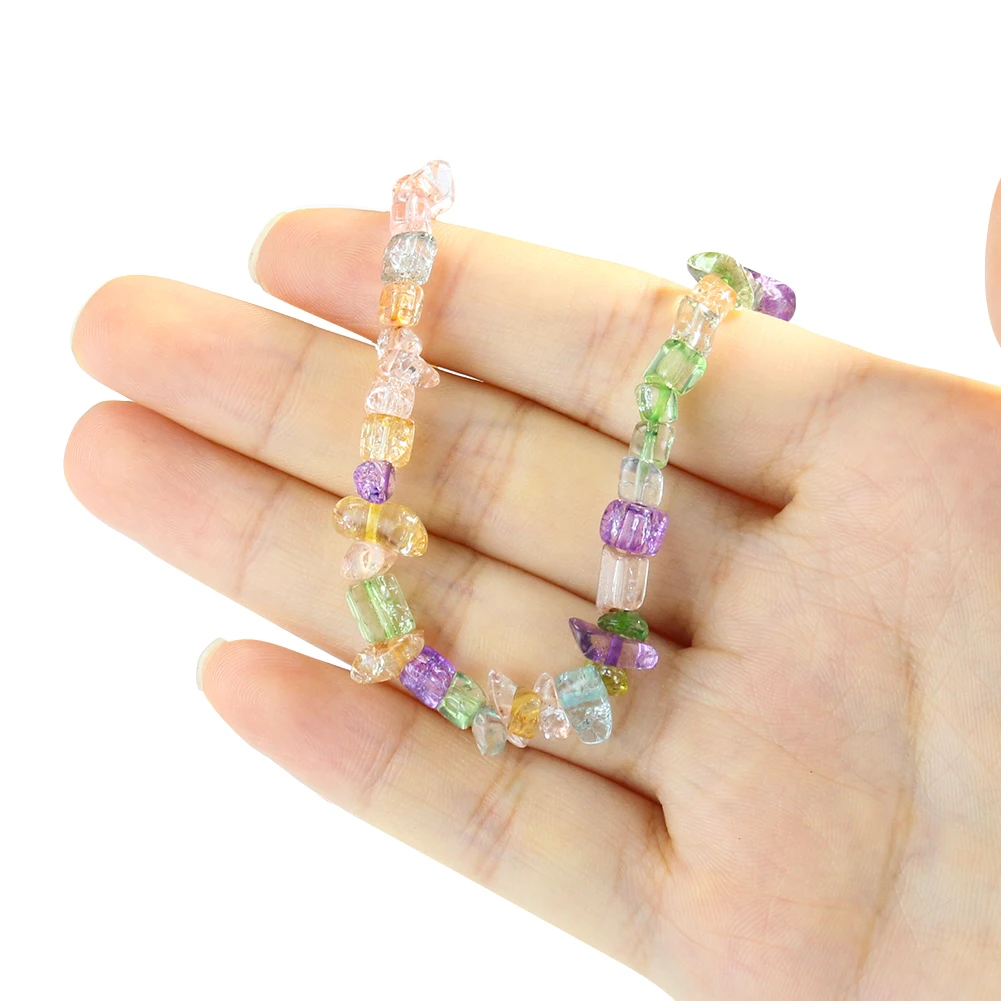 Полудрагоценные камни радужные искусственные драгоценные разбросанные бусины