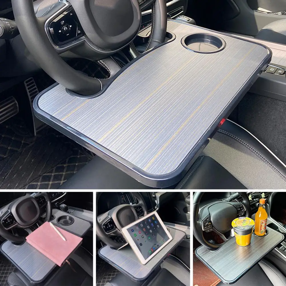 Автомобильный обеденный стол на руль, автомобильная многофункциональная обеденная тарелка для письма, офисный компьютер, кронштейн для ноутбука, настольные аксессуары