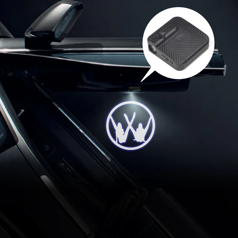 

2Pcs LED Car Door Sexy Girl Emblem Light Welcome Lamp Wireless Laser Projector For Golf Passat Jetta Touareg Tiguan T3 T5 Bora