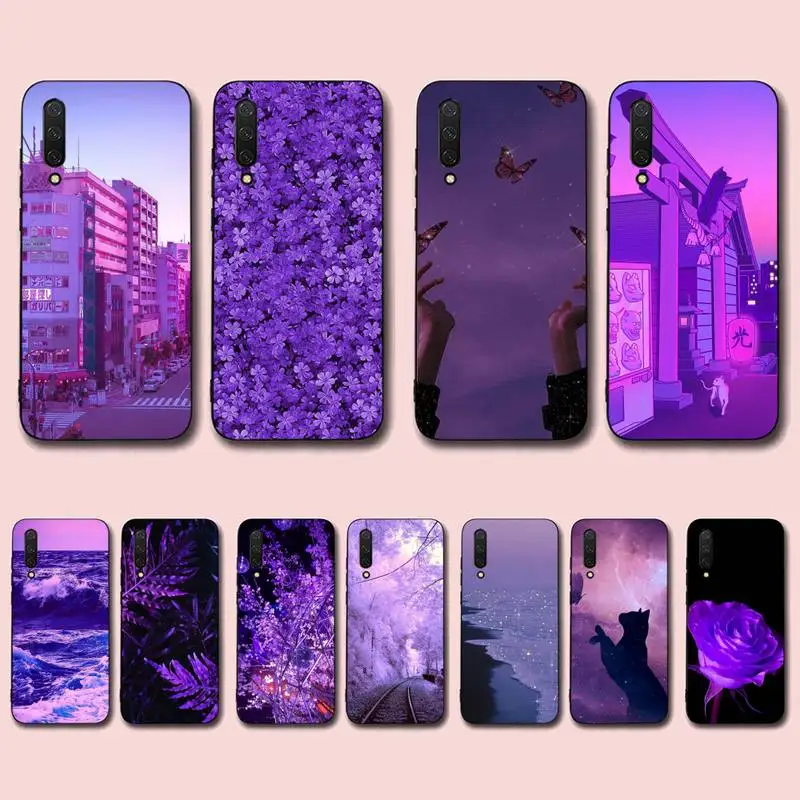 

Purple aesthetic Phone Case for Xiaomi mi 5 6 8 9 10 lite pro SE Mix 2s 3 F1 Max2 3