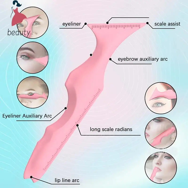 Многоразовая силиконовая линейка для подводки глаз 1 шт. многофункциональные