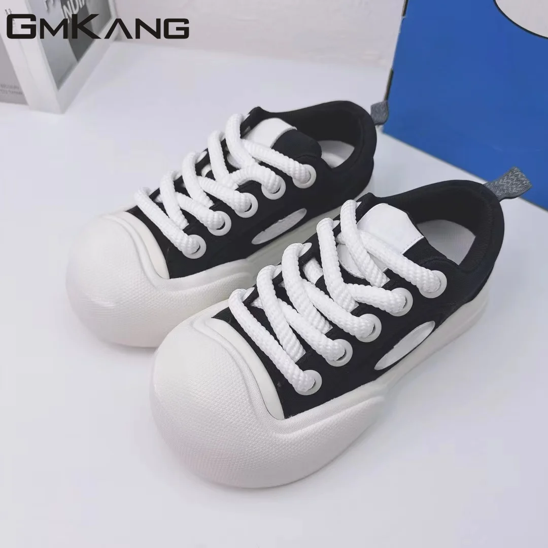 Spring New Thick Sole Casual Shoes Women Round Toe Lace Up Loafers Comfy Genuine Leather Flat Platform Shoes Female 2023