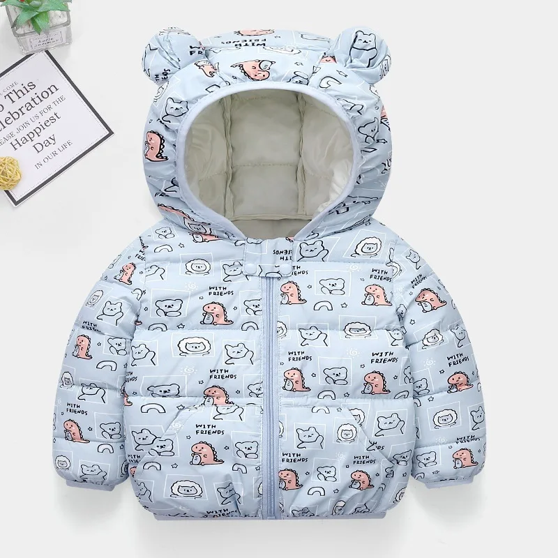 

HoneyCherry Autumn and winter children's cartoon down padded jacket short baby padded jacket