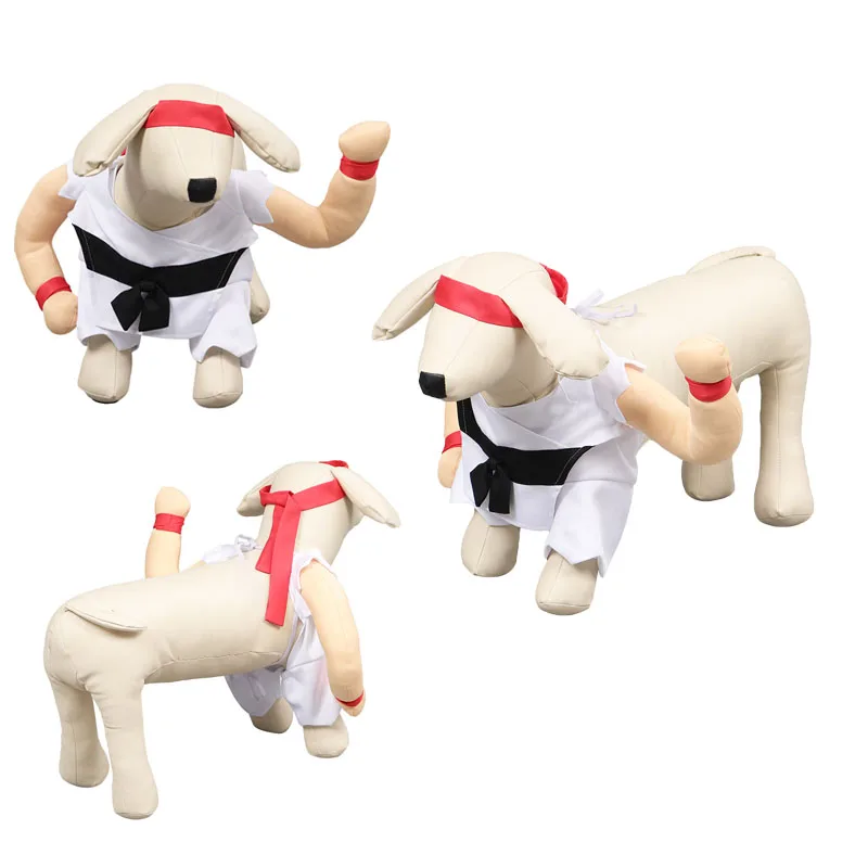 

Игровой истребитель Ryu Косплей Костюм собака питомец фантазия белая одежда наряды Хэллоуин Карнавал телефон ролевая игра игрушка костюм