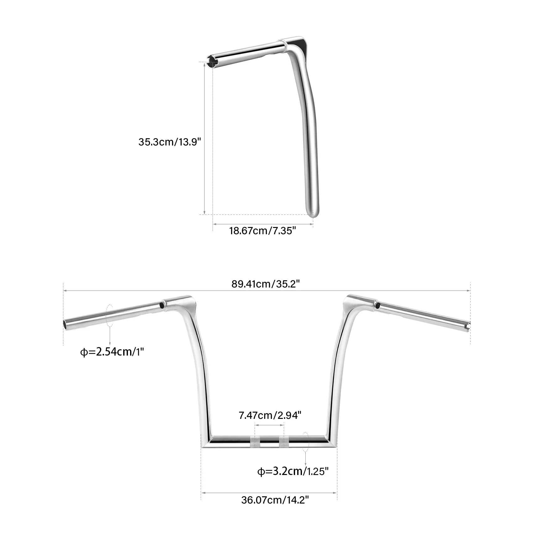 

10" 14" Rise Bar 1.25" Ape Hanger Bar Handlebar For Harley Road Glide 2015-2023