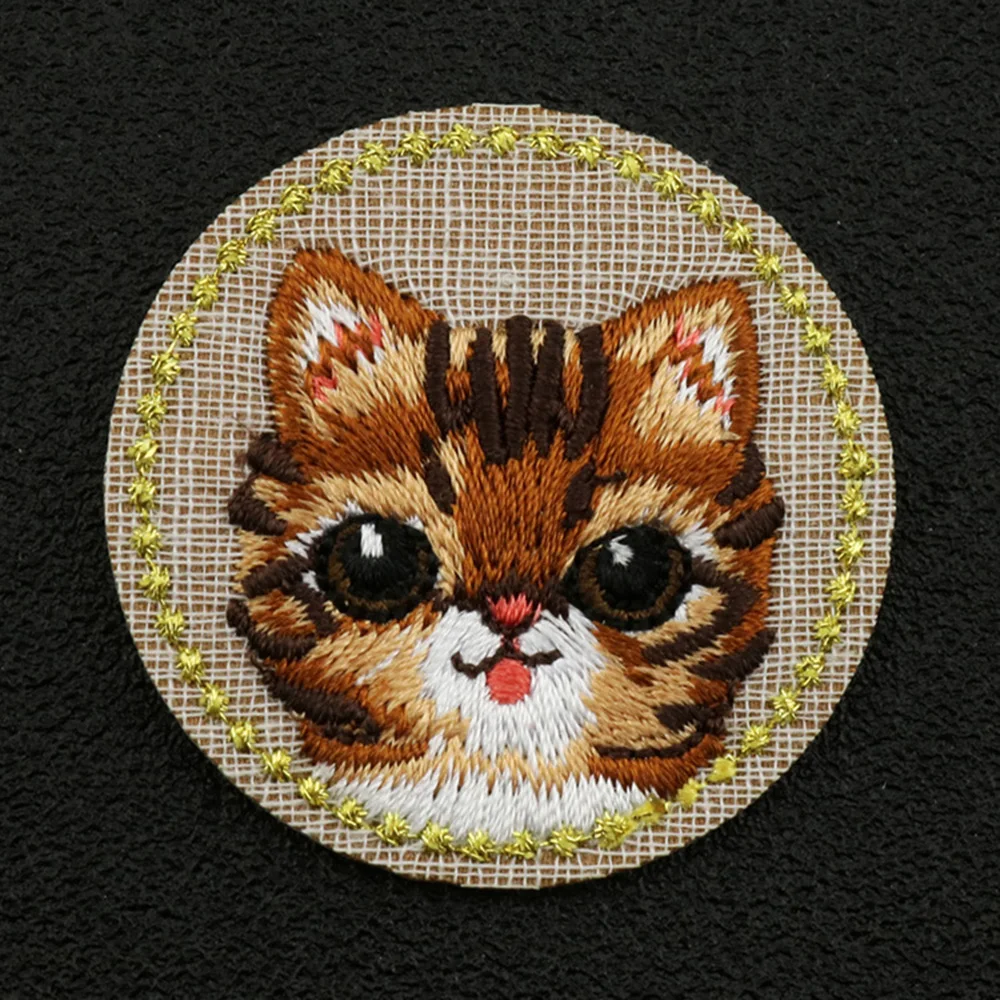 Цельная вышитая тканевая нашивка для детей значок с мультяшным рисунком сделай