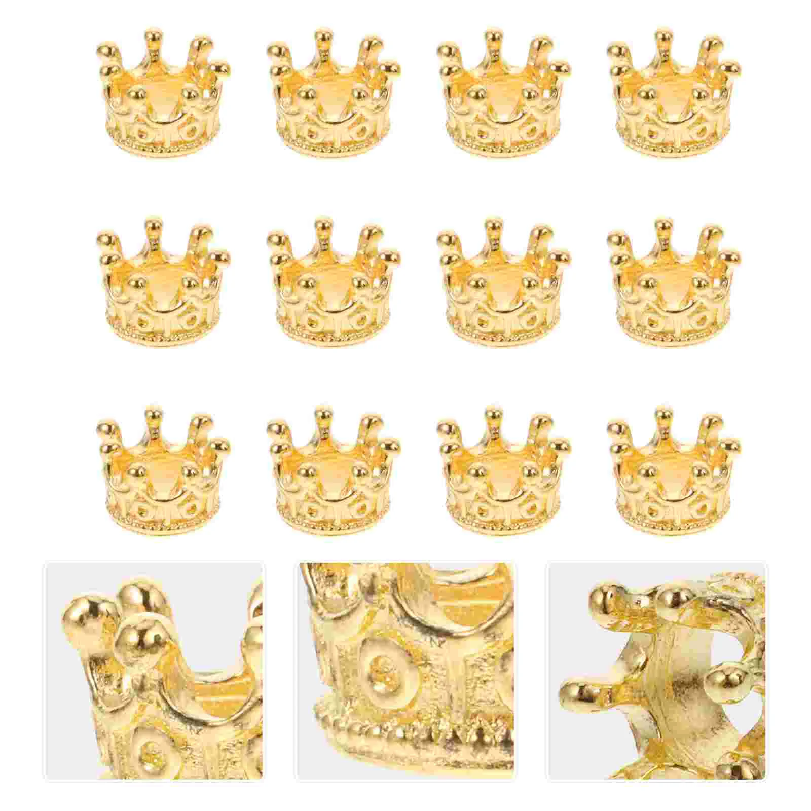 

50 Pcs Small Crown DIY Accessories Princess Girls Pendants Jewelry Making Alloy Ornaments