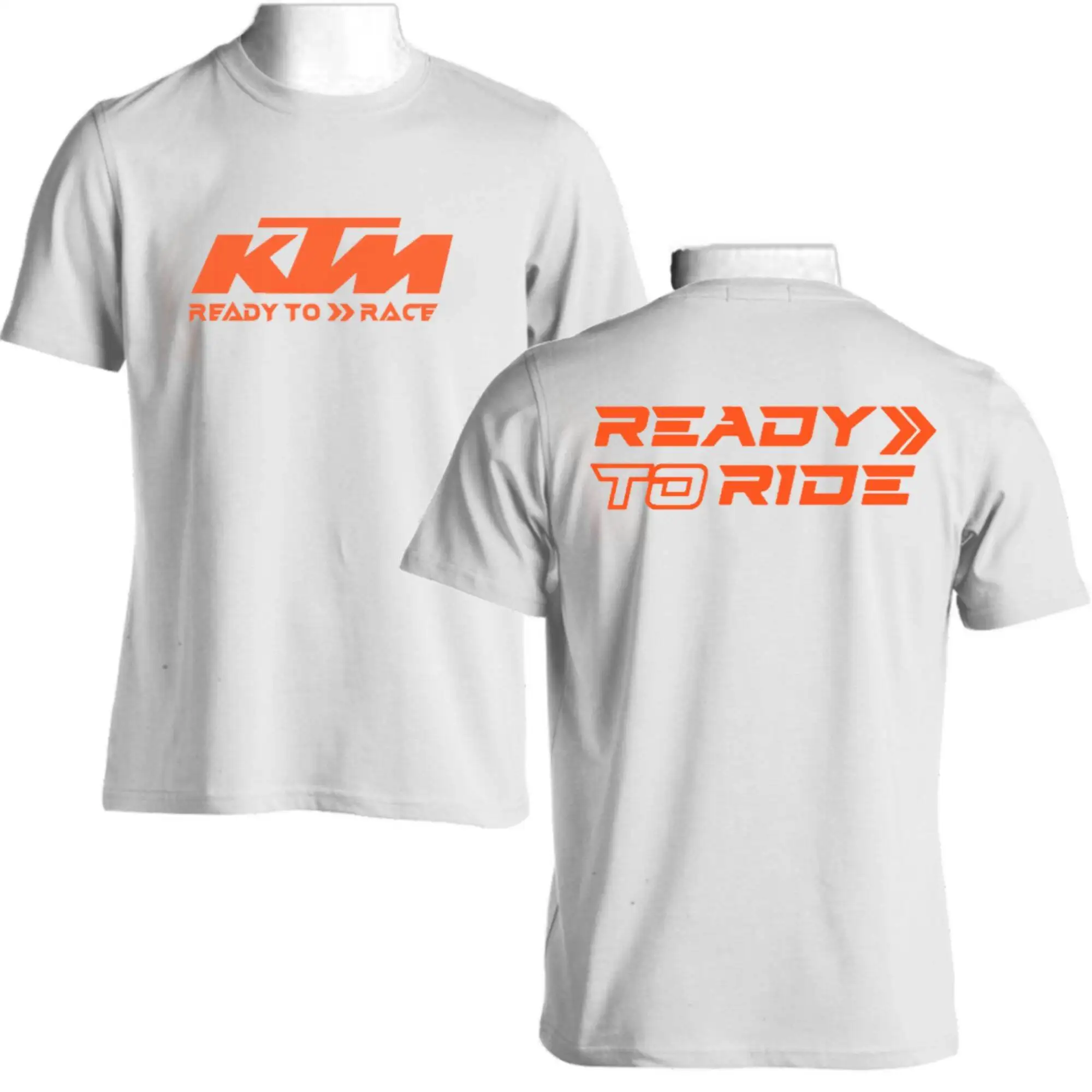 Фото Футболка KTM READY TO RACE, футболка с короткими рукавами для взрослых, летняя повседневная футболка из чистого хлопка №4