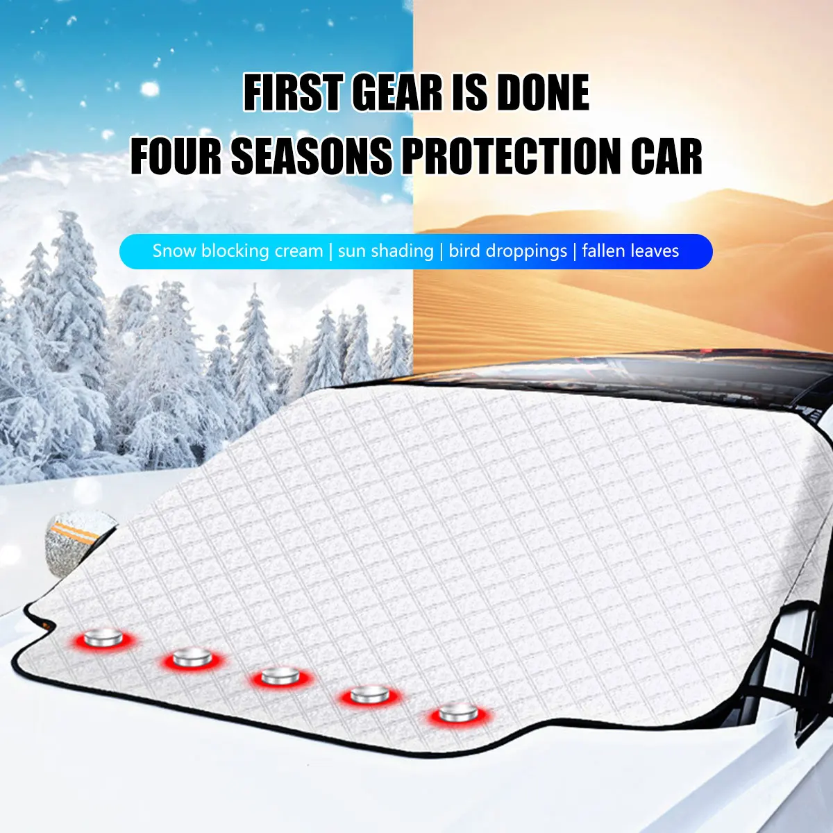 

Magnetic Car Windshield Snow Frost Cover Winter Ice Snow Frost Guard Sun Shade Protector Car Front Windshield Ice Snow Cover