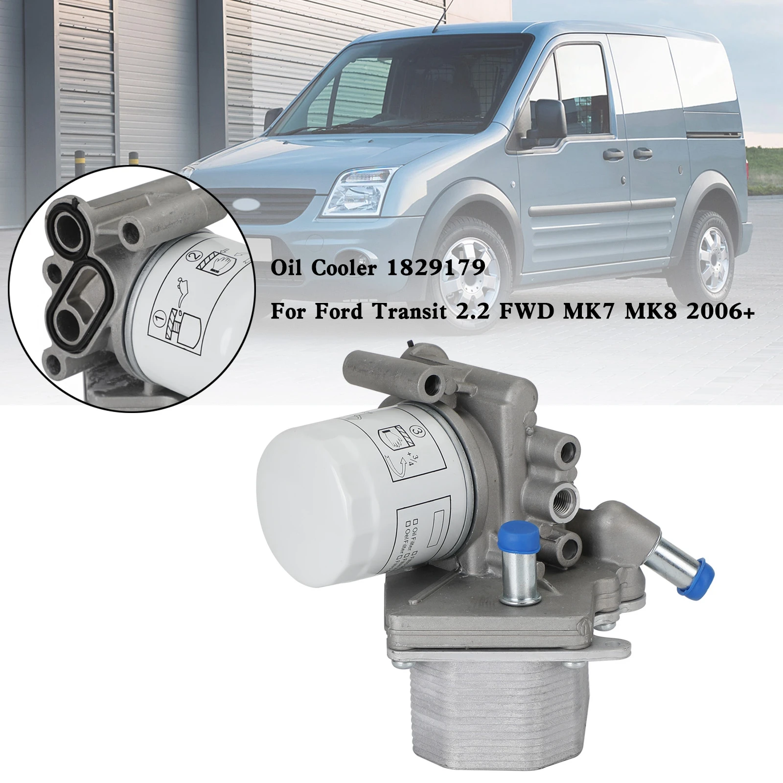 

Areyourshop Oil Cooler 1829179 for ford Transit 2.2 FWD MK7 MK8 2006+ Car Accessories Parts