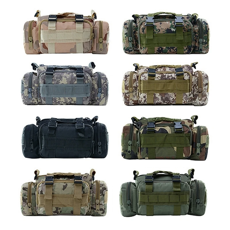 

Camping Bags Large Capacity Fishing Tackle Bag Waterproof Hiking Crossbody Waist Bag Outdoor Travel Hunting Shoulder Bag