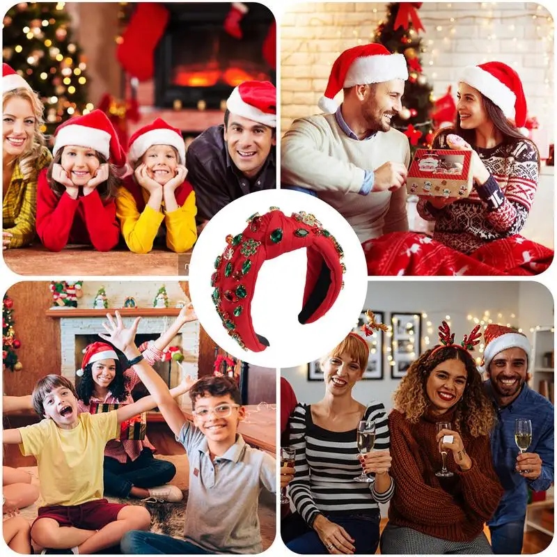 Рождественские завязанные повязки на голову рождественские головные уборы из