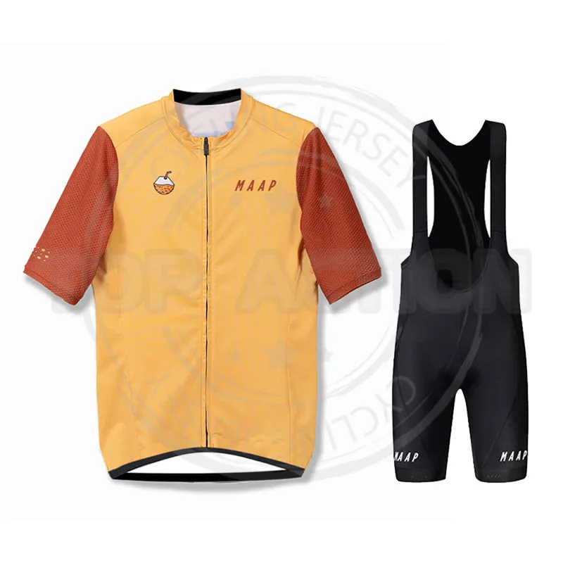 

MAAP 2022 new Men's Cycling Jersey Summer Short Sleeve Set Maillot 19D Bib Shorts Bicycle Clothes Sportwear Shirt Clothing Suit