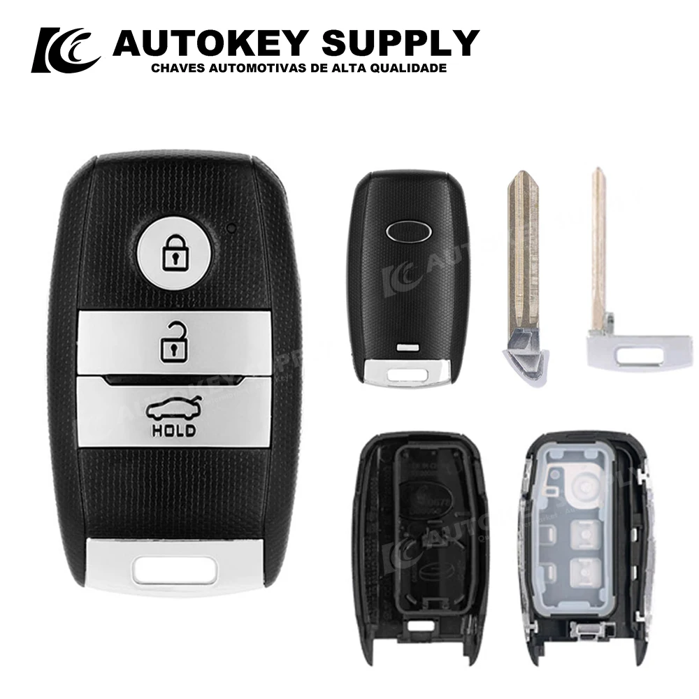 Ключ для смарт-карты ForKia K3, 3 кнопки, внешние зубья, автоматическая поставка ахks250