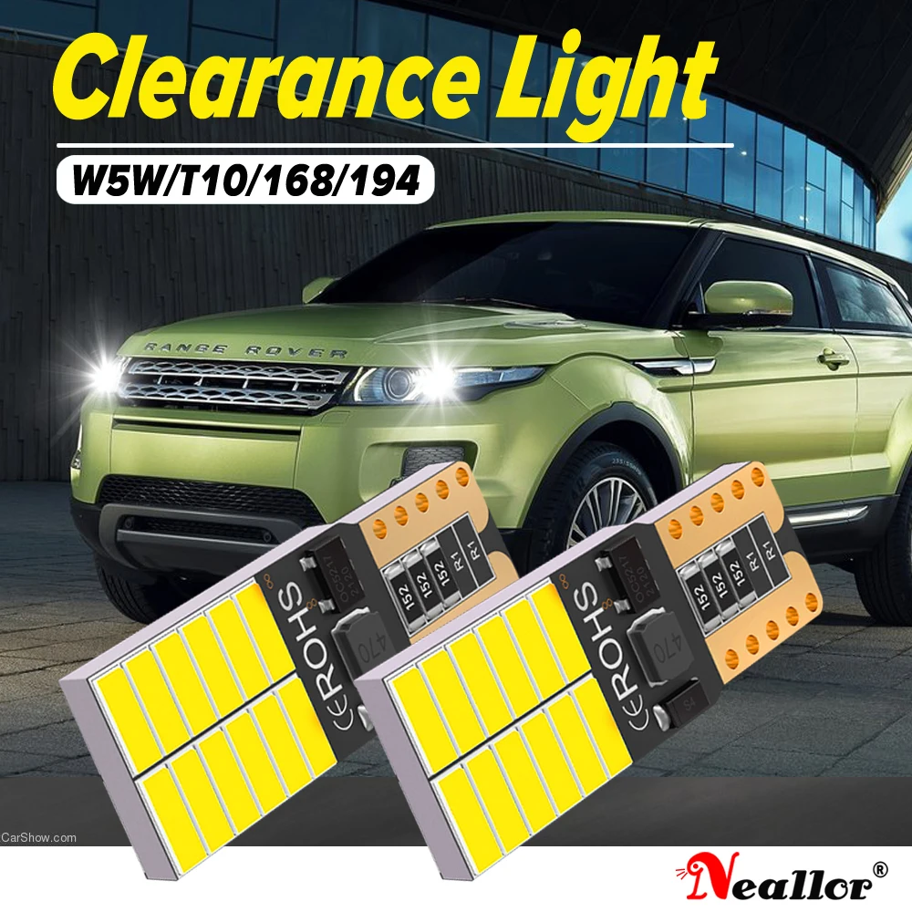 

Комплект светодиодных ламп W5W T10 Canbus 4014 24SMD 12 в 6000K 194 168, светодиодсветодиодный лампы для салона автомобиля, карты, Купола, парковочные фонари