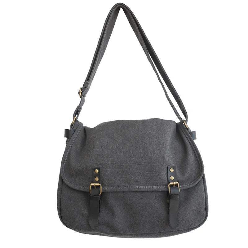

Large capacity canvas crossbody bag body Student class school street sports One shoulder