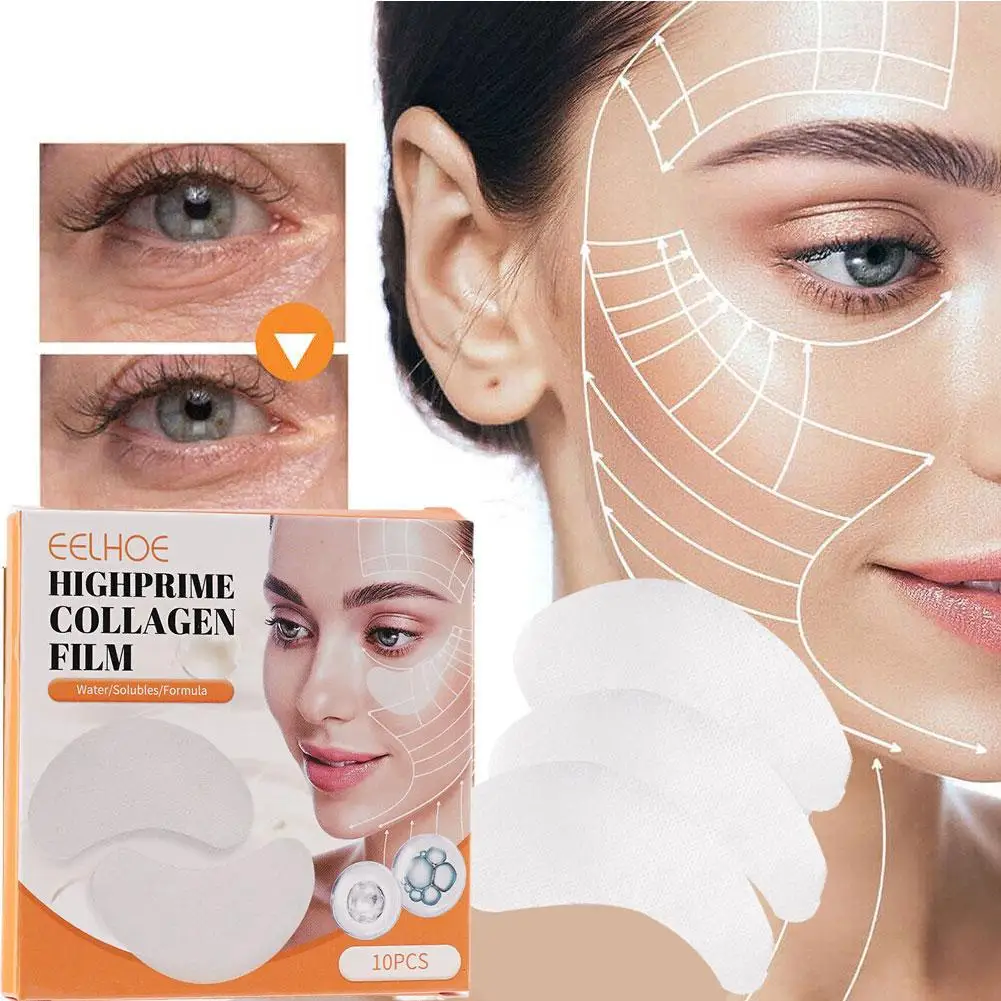 

5pairs Collagen Eye Mask Anti-aging Smoothing Fine Patches Film Moisturizing Collagen Hyaluronic And Acid Soluble Wrinkles T8O0