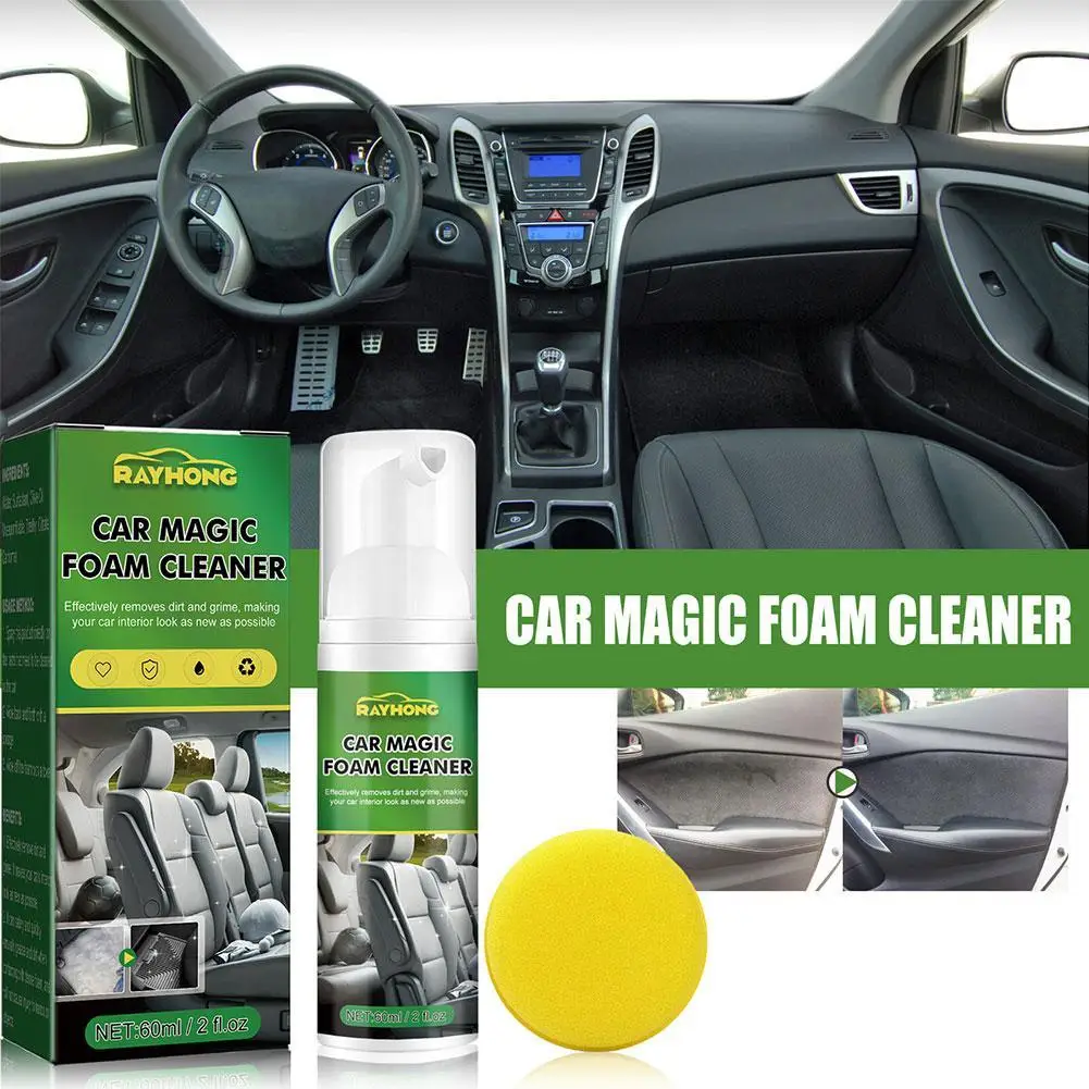 

60ml Car Interior Leather Clean Multifunctional Foam Cleaner Car Interior Strong Decontamination Ceiling Seat Clean