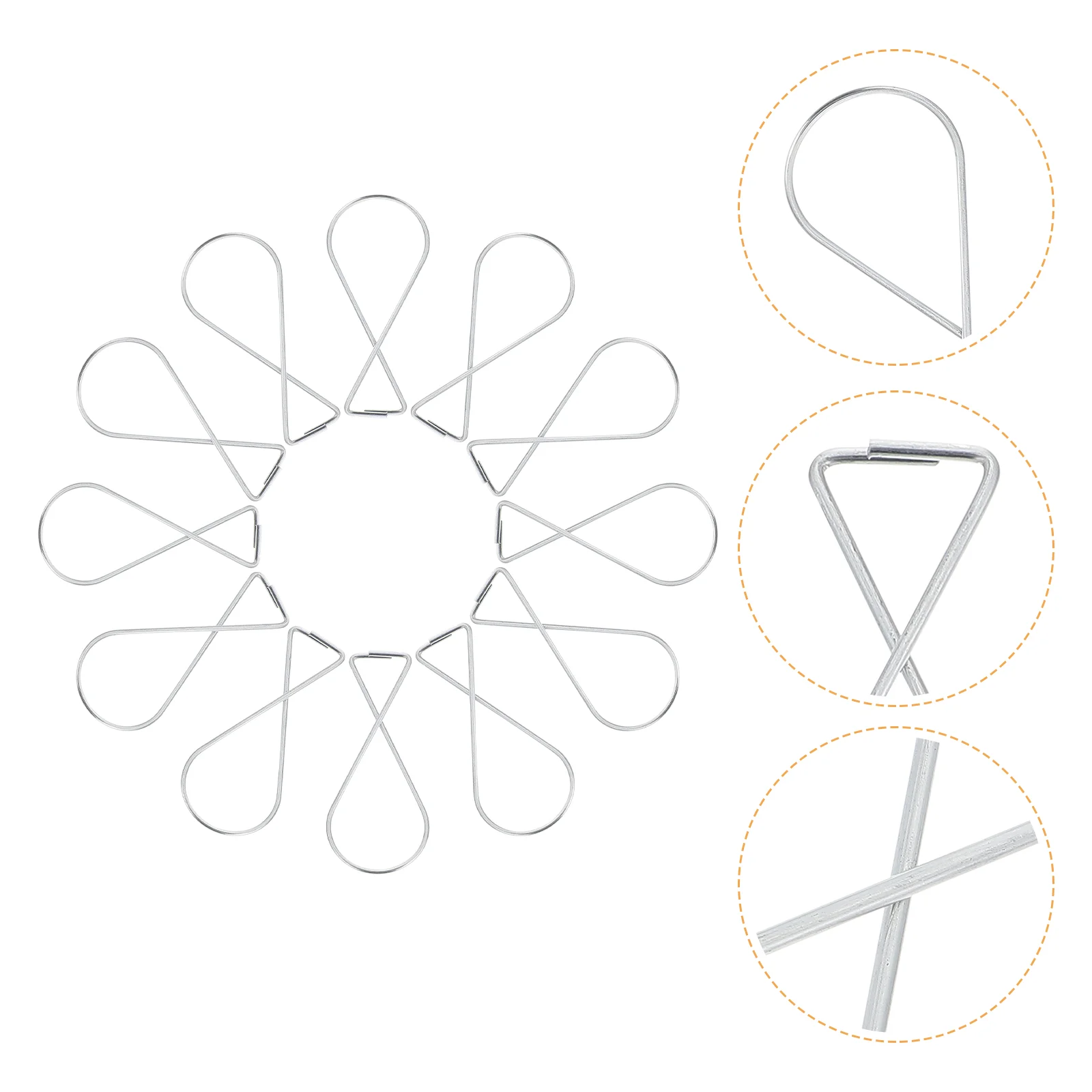 

200ppcs Hooks Useful Hook Clamps Ceiling Fixing Clip Automatic Elastic Hook Ceiling Hanging Hook