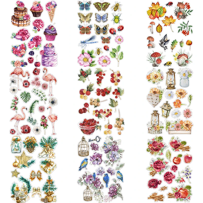 

Panalisacraft 22 Style of Vintage classic paper stickers Scrapbooking paper pieces pack handmade craft paper Background pad card