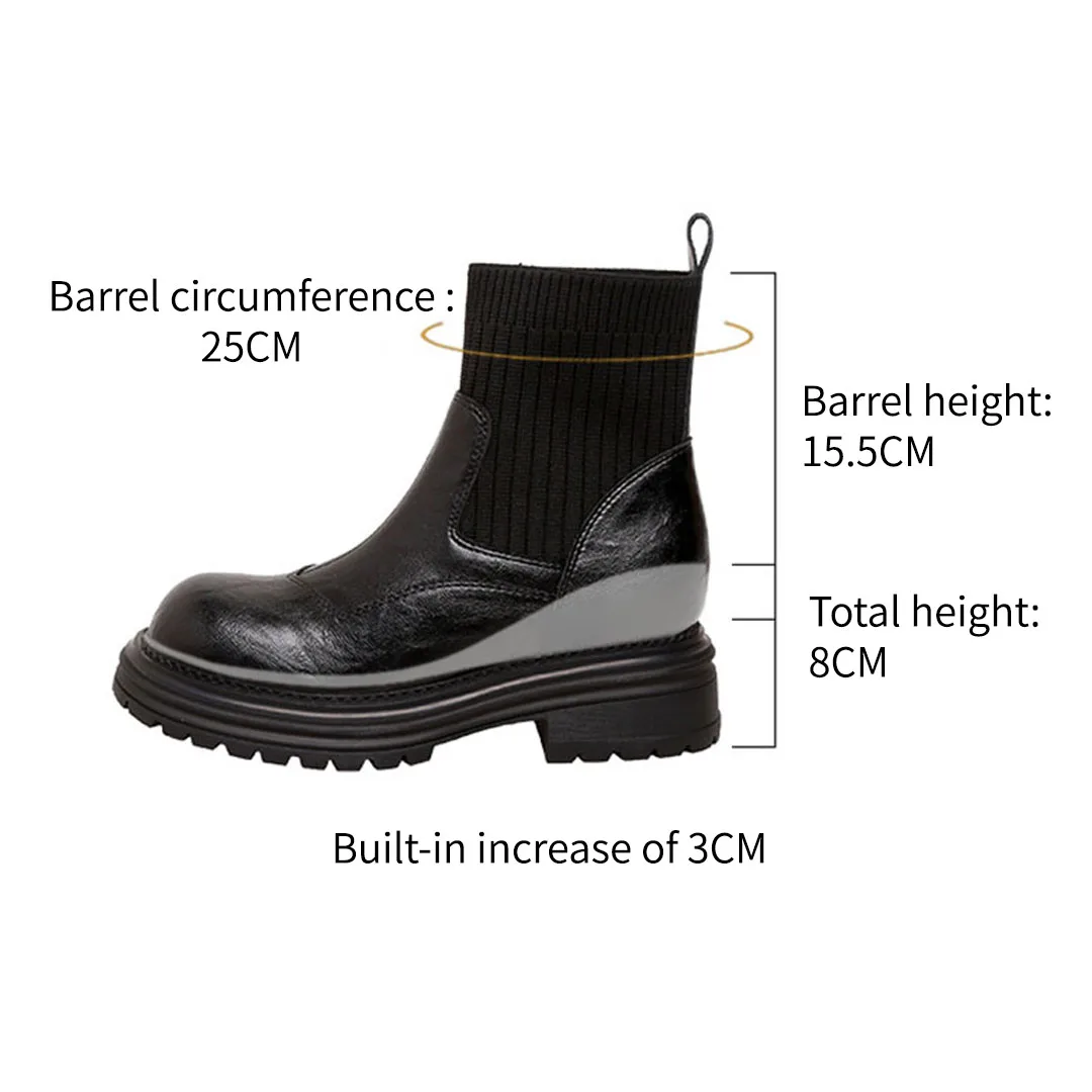 Martens Boots женские осенне-зимние новые черные ботильоны на толстой подошве