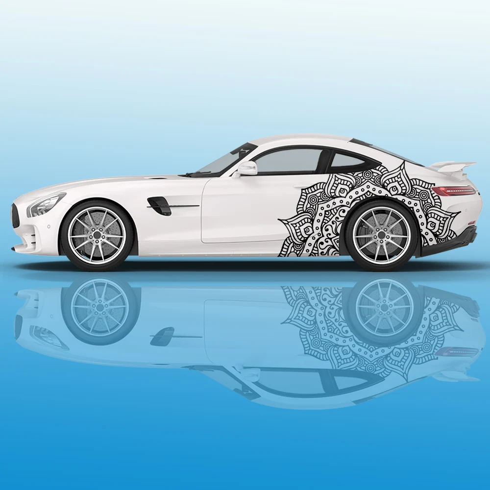 Автомобильные наклейки с изображением мандалы для боковой графики аксессуары