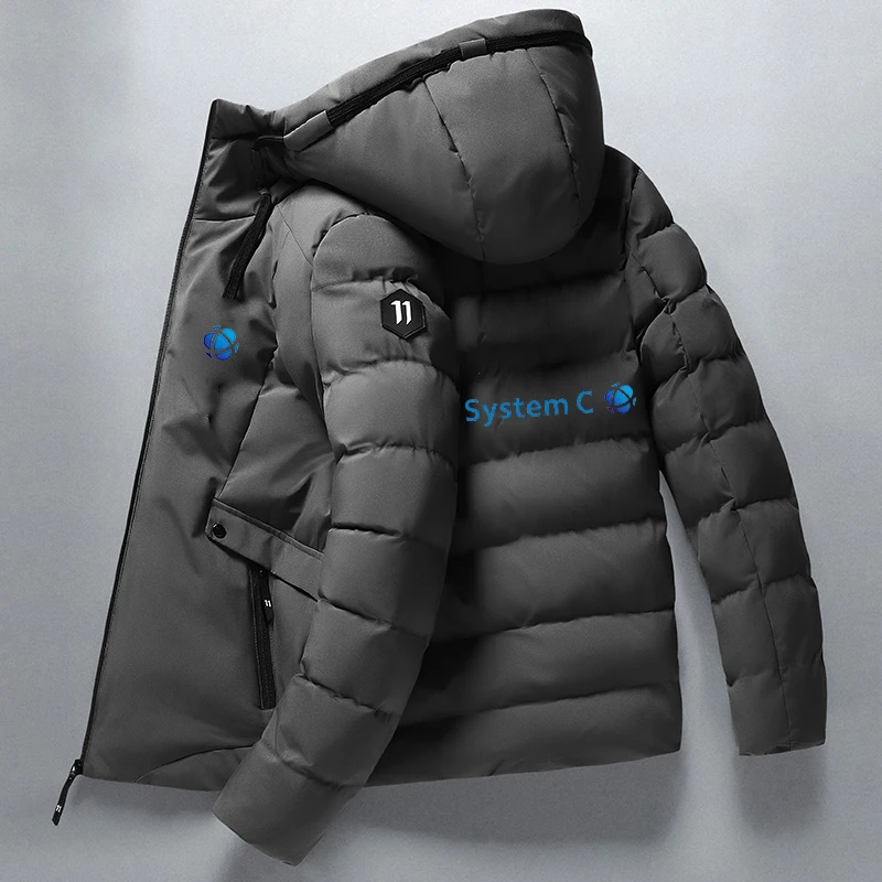 2022SYSTEM brand outdoor camping mountaineering stand collar fashion Korean new men's waterproof padded jacket adventure jacket