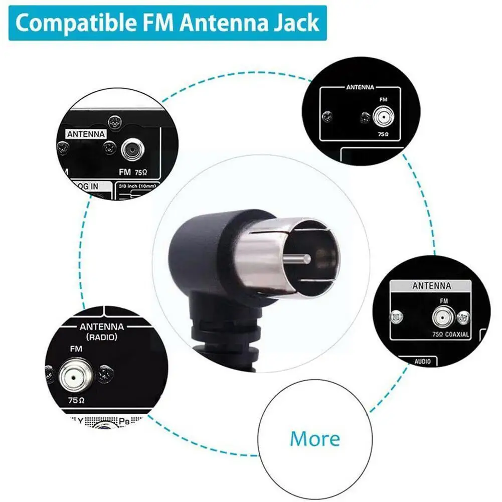 

Fm Radio Antenna 75 Ofm Dipole Indoor T Antennas Aerial Receiver Male Type F Connector For Fm Radio Stations Indo B0w5 S4u4