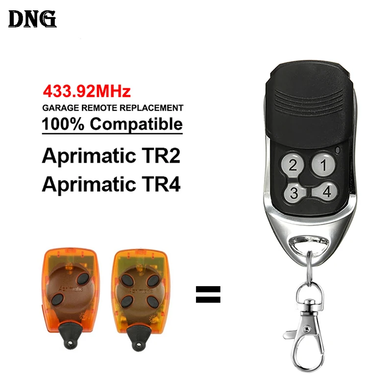 

Пульт дистанционного управления для гаражных ворот, совместим с APRIMATIC TR2 TR4 433 МГц