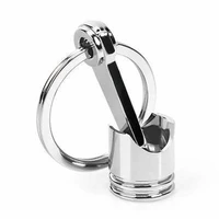 high grade metal keychain automobile piston key ring creative gifts personality engine modified piston car accessories goods