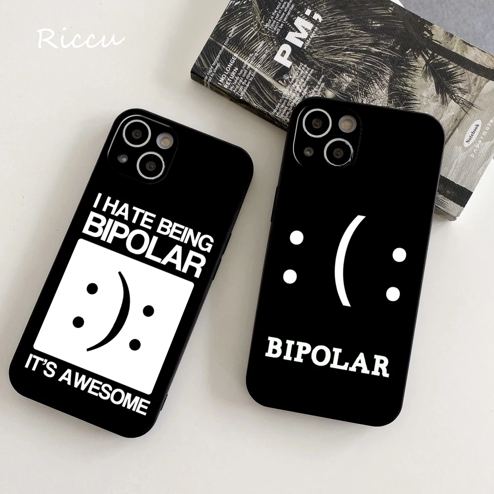 I Hate Be Bipolar Its amazing Ye чехол для телефона 14 11 12 Pro 8 7 Plus X Pro MAX 13 MINI XR XS iphone 14 мягкие Мультяшные чехлы для телефонов