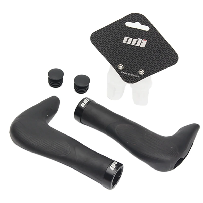 

ODI Bicycle Silicone Handlebar Grips Integrally-Formed Horn Handlebar Cycling Hand Rest Mountain Folding Bike Lock Ring Grips