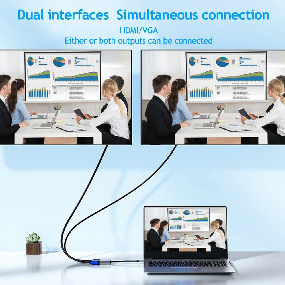 Переходник с USB 3 0 на HDMI VGA DVI 1080P HD