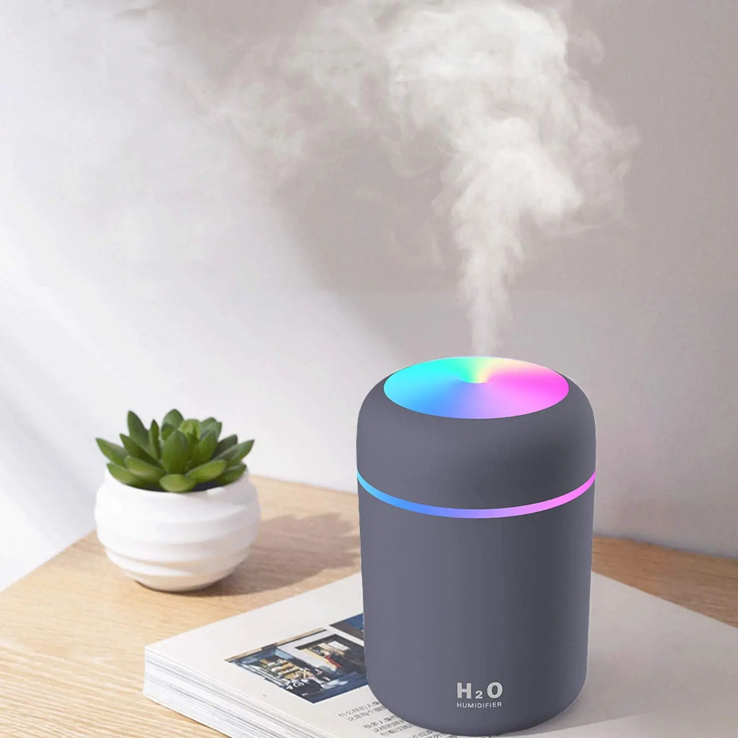 

Humidifier Portable USB Ultrasonic Colorful Cup Aroma Diffuser Cool Mist Maker Air Humidifier Purifier With Light For Car Home